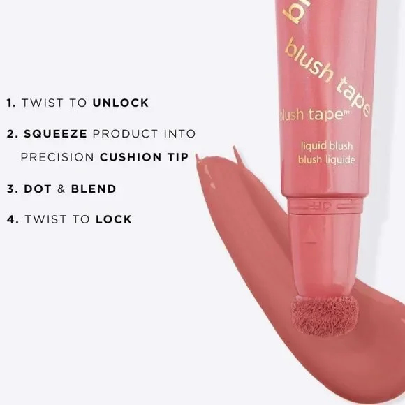 🌻 Tarte Satin Fuchsia Blush Tape Liquid Blush New FullSz - Picture 5 of 10